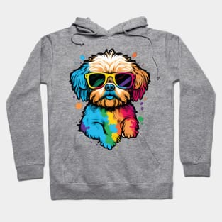 Watercolor Pup Vibes: Canine Joy in Watercolors Hoodie